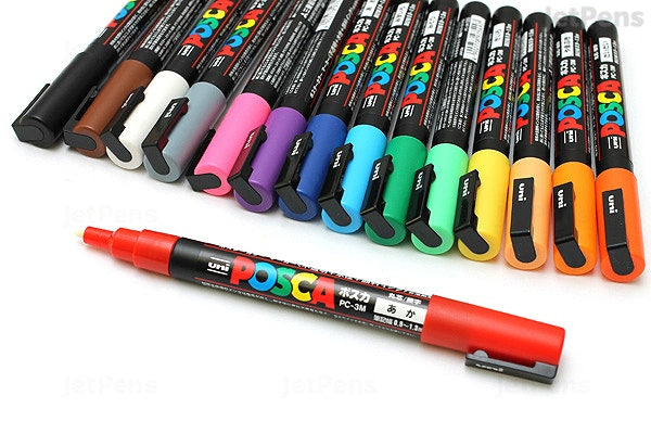 Uni Posca PC-3M Paint Art Marker Pens - White x 1 - Buy 4, Pay For 3  4902778915912