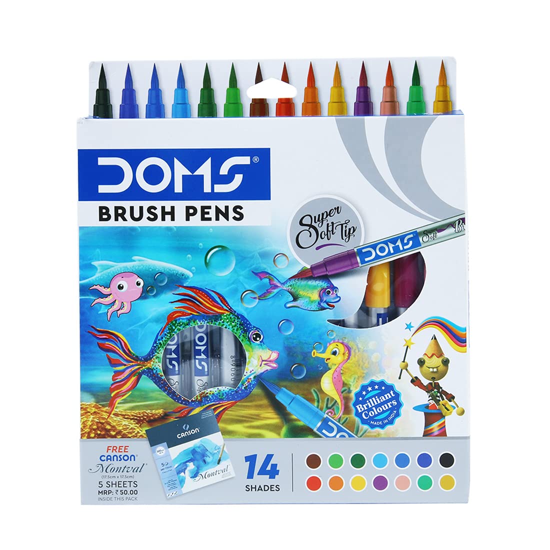 Buy Camlin Artist Brush Pens Assorted pack of 12 shades Online in India