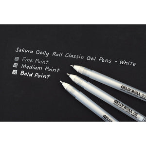 Sakura Gelly Roll White Gel Pens SET OF 3