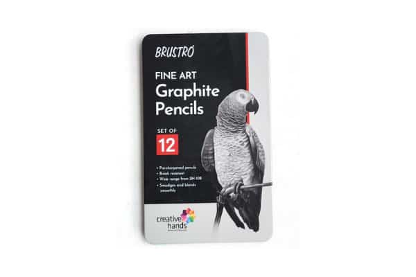 BRUSTRO ARTISTS’ FINE ART GRAPHITE PENCIL SET OF 12 (10B-2H)
