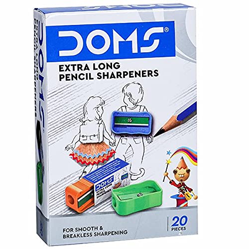 DOMS Extra Long Pencil Sharpeners  (Set of 20, Multicolor)
