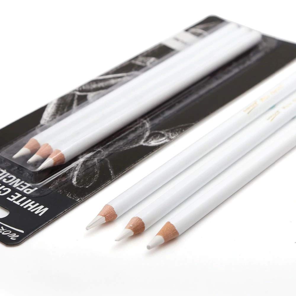 White Charcoal Pencils 3/2pcs Art Drawing Pencils 4/7mm Core