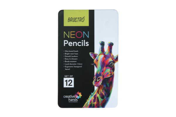 BRUSTRO Neon Pencils Set of 12