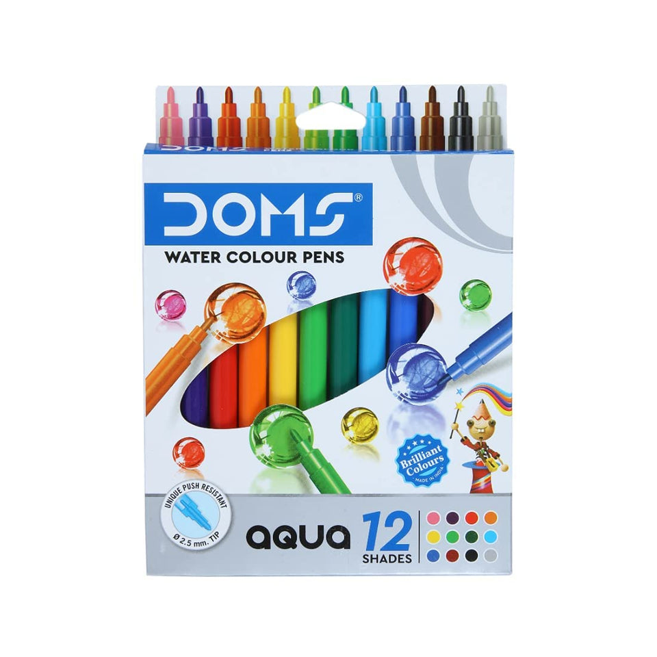 Doms Aqua Watercolor Pens Review | Doms Sketch Pen Review |  Calligraphia_Love - YouTube