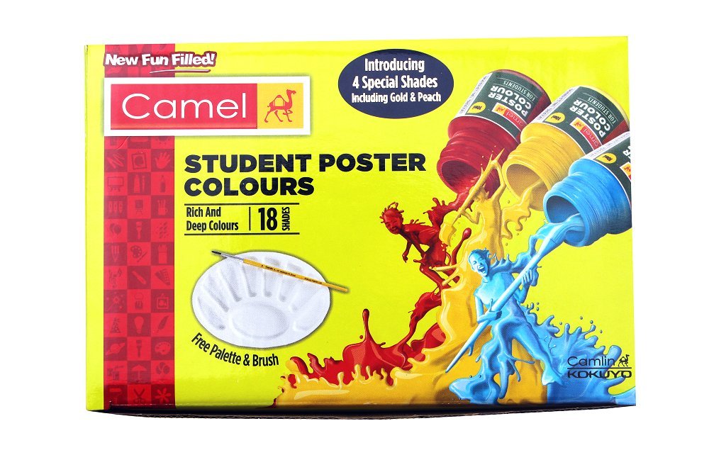 Camel Student Poster Colours Set 18 Shades of 10ml