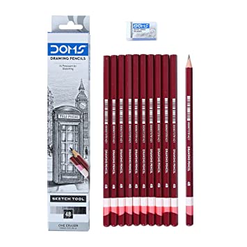 DOMS Drawing & Sketching Graphite Pencils (Pack of 10)