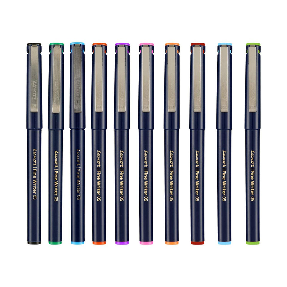 LUXOR Finewriter 05 Assorted Colors Fineliner Pen  (Pack of 10)