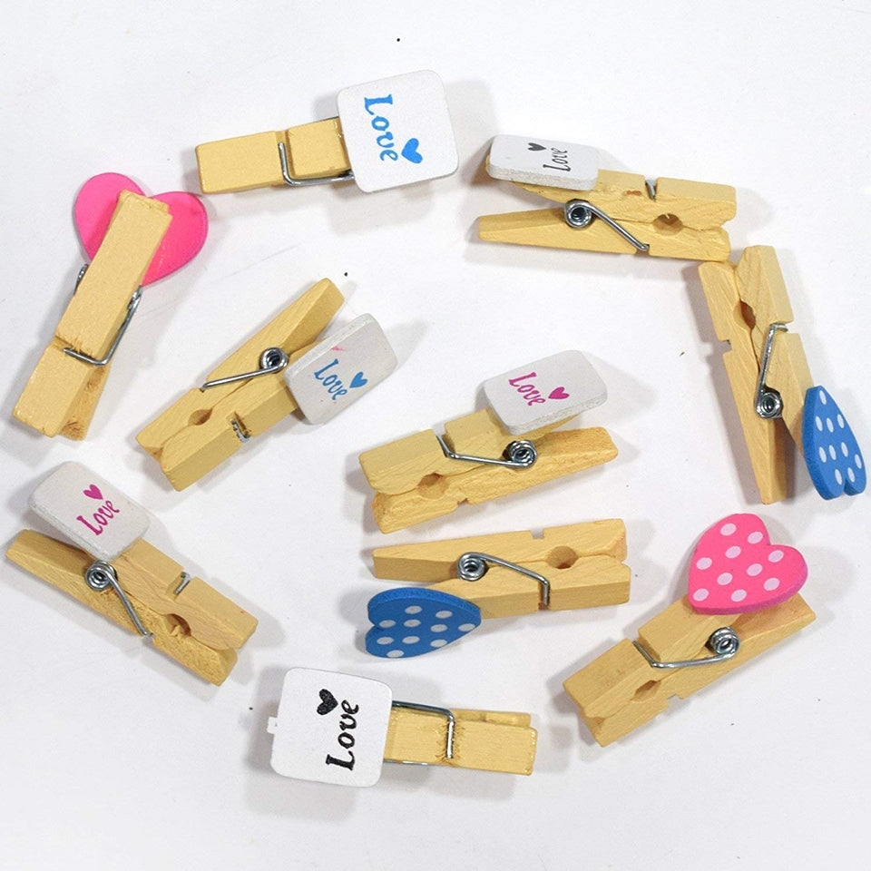TKS Quirky Wooden Clips , Set of 10