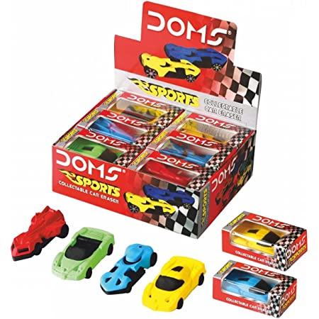 DOMS Sports Collectable Car Eraser , Pack of 4