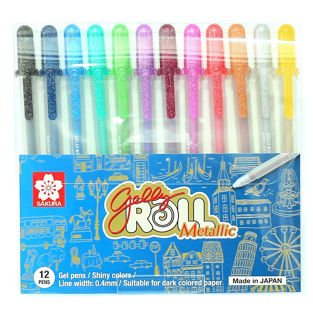 Sakura Gelly Roll Gel Pen Set - 12pcs METALLIC