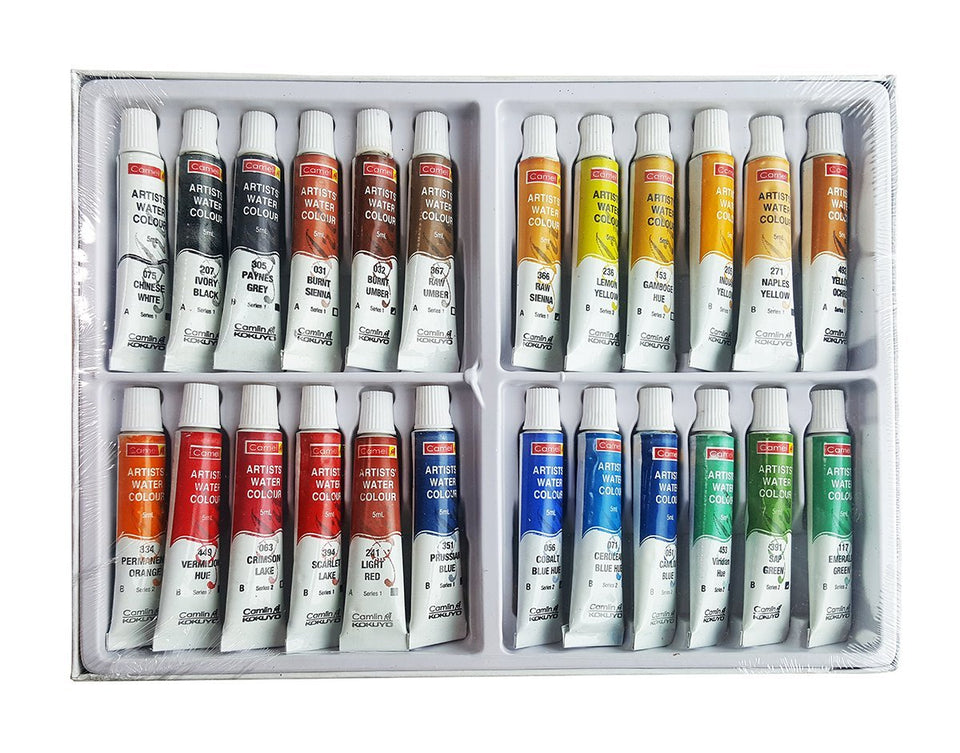 Camel Artist 5ml Water Colour Tube - 24 Shades (Multicolor)