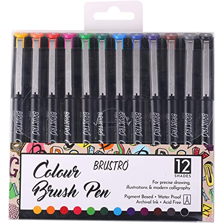 Buy Doms Super Soft Tip Pastel Shades Brush Pen Set
