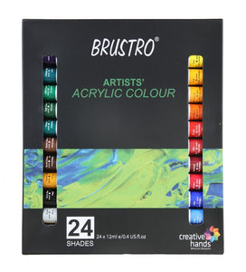 BRUSTRO ARTISTS ACRYLIC COLOUR SET(12,24) (12ML TUBES)