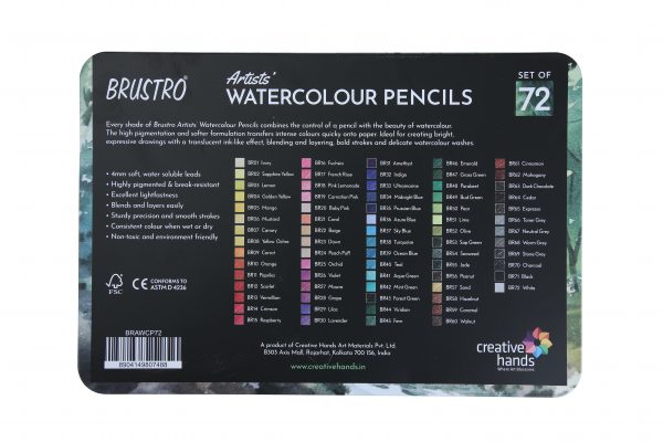 Brustro Artists’ Watercolour Pencil (Set of 24 ,72 )
