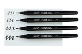 Brustro Fude Hard-tip Black Ink Brush Pen Set of 4