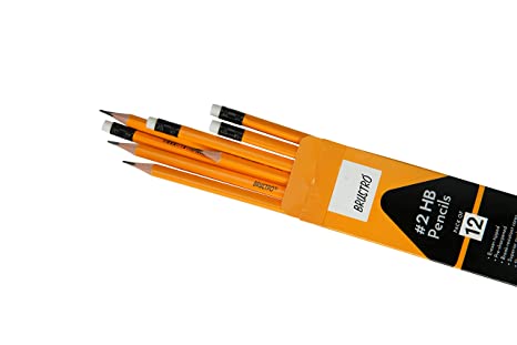 Brustro 2 HB Pencil Extra Dark Pencil with Eraser Tip(Pack of 12)