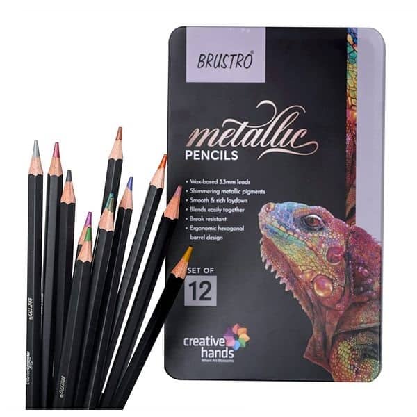 Brustro Artist Metallic Colour Pencil Set of 12