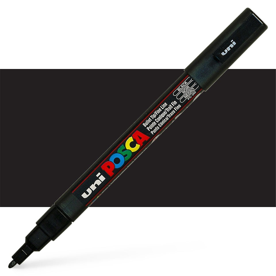 Uni Posca Marker Black PC – 3M – TheKalamStore