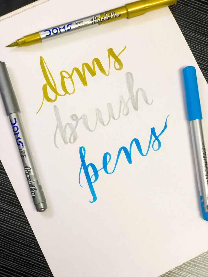 DOMS metallic brush pen 10 shades