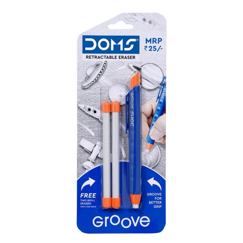 Doms Groove Retractable Eraser with 2 Refills