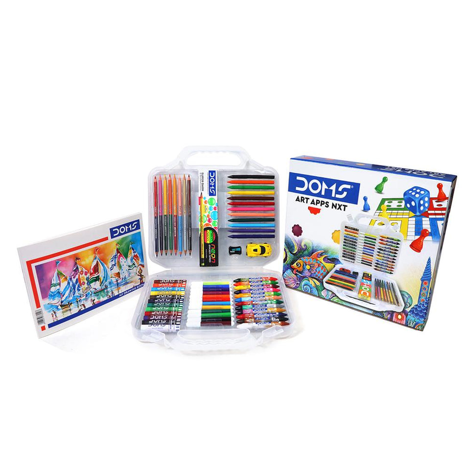 Buy DOMS Art Apps Nxt Colouring Kit Multicolour – 59 Pieces online