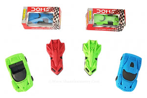 DOMS Sports Collectable Car Eraser , Pack of 4