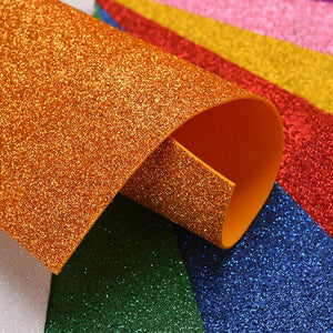 TKS Glitter Foam Sheet , Multicolour ( pack of 10 assorted sheets )