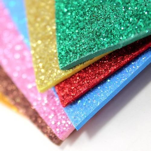 TKS Glitter Foam Sheet , Multicolour ( pack of 10 assorted sheets )
