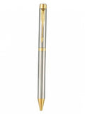 Parker Folio Stainless Steel with Gold Trim Ball Pen