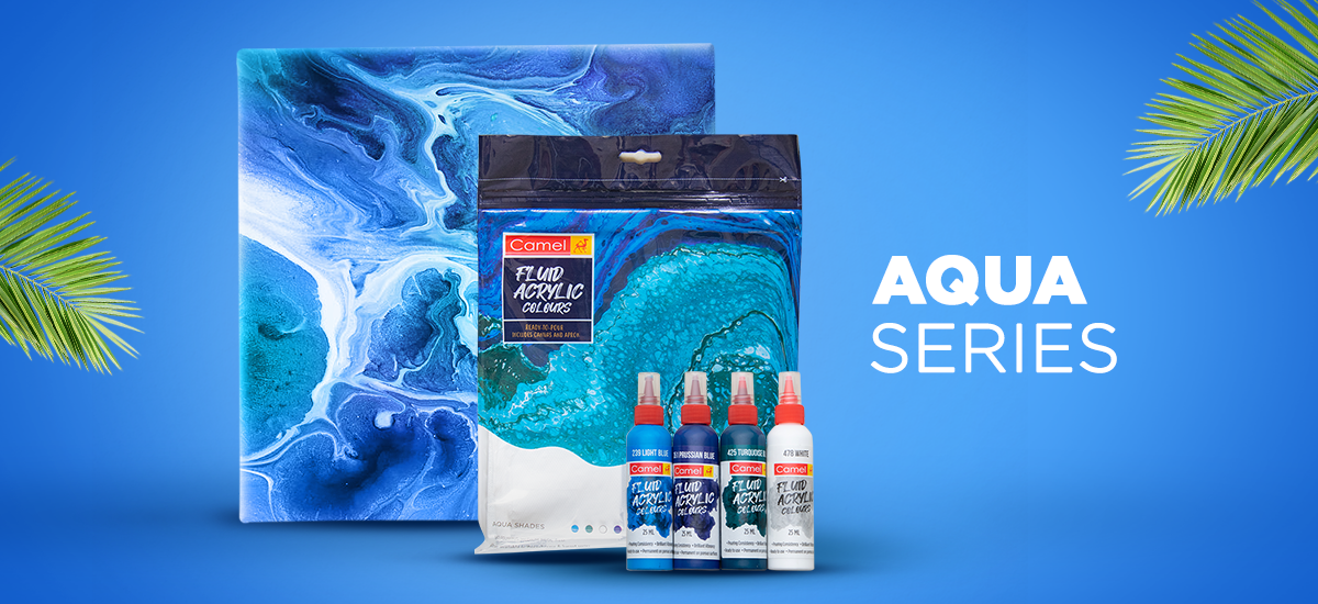 Camel Fluid Art Kit [Acrylic Pouring Kit] UNBOXING & REVIEW - Aqua