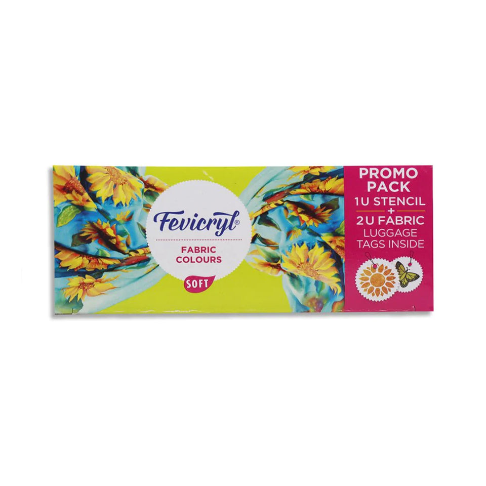 Pidilite Fevicryl Fabric Colours Soft Set Promo Pack (6,10)