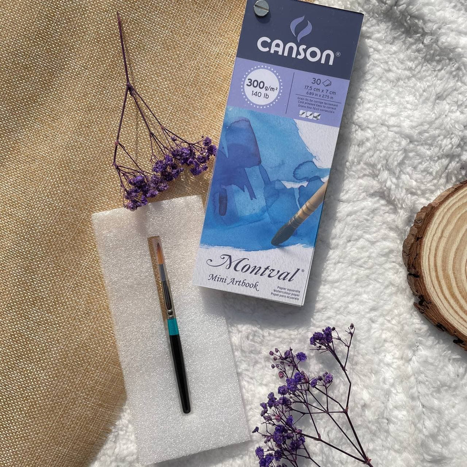 Canson 300gsm Mini Artbook Watercolour Paper ( free brush inside)